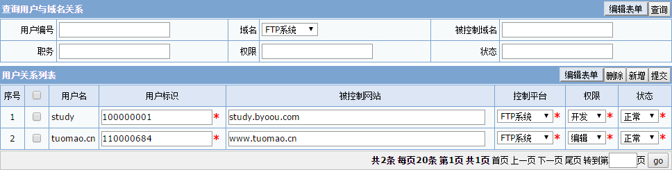 FTP组件的账号管理